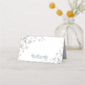 魅惑のクマと女の子のスノーフレークフェスティバル プレイスカード (裏面)