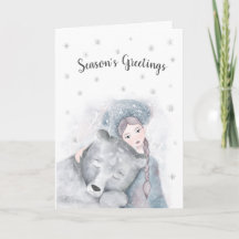 魅惑のクマと女の子のパーソナライズされたクリスマス