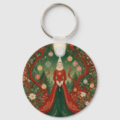 魅惑のクリスマスの森のエルフの女王 キーホルダー (正面)