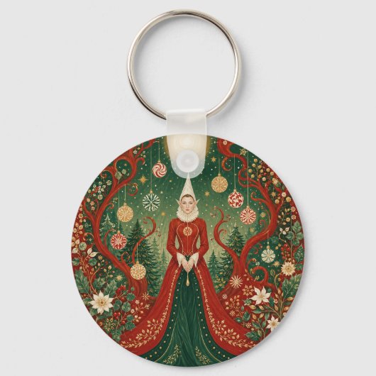 魅惑のクリスマスの森のエルフの女王 キーホルダー (裏面)