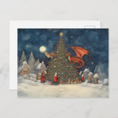魅惑のクリスマスイブサンタとドラゴン シーズンポストカード (正面/裏面)