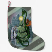 魅惑のクリスマスツリーの集まり スモールクリスマスストッキング (正面)