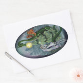 魅惑のクリスマスツリー 楕円形シール (封筒)