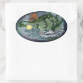 魅惑のクリスマスツリー 楕円形シール (バッグ)