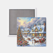 魅惑のクリスマスビレッジシーン マグネット (正面/裏面)