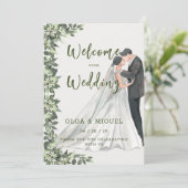 魅惑のグリーンウェディング招待状 招待状 (スタンド正面)