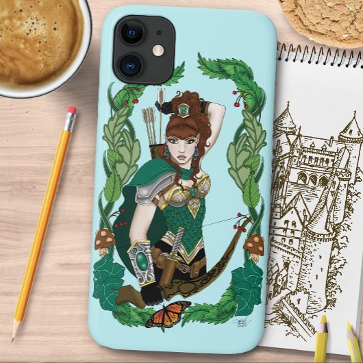 魅惑のグリーン・ファンタジー・ウッドランド・アーチャー・エルフ Case-Mate iPhoneケース