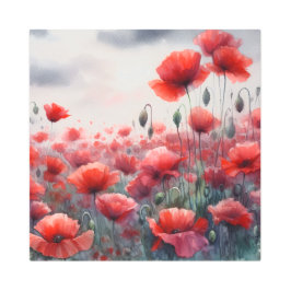 魅惑のケシ畑 メタルプリント