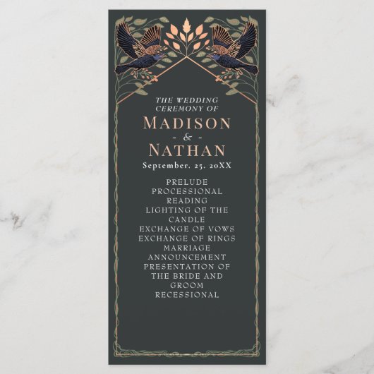 魅惑のゴシックレイヴンフローラ結婚のセージ緑 プログラム (正面)