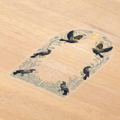 魅惑のゴシックレイヴン結婚フローラのアハ アクリル招待状 (レイダウン)