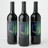 魅惑のゴシック様式の森のガ結婚ス ワインラベル (ボトル)