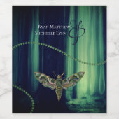 魅惑のゴシック様式の森のガ結婚ス ワインラベル (シングルラベル)