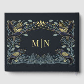 魅惑のゴシック風のフローラ結婚ズ ゲストブック (裏面)