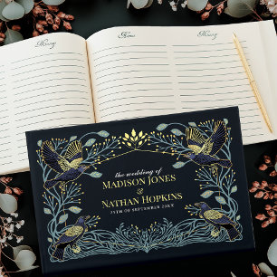 魅惑のゴシック風のフローラ結婚ズ ゲストブック