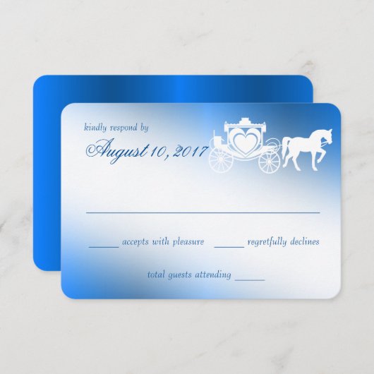 魅惑のサファイア車おとぎ話の応答 出欠カード (正面/裏面)