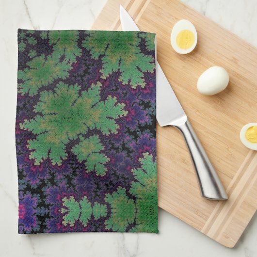 魅惑のシダの輪 キッチンタオル (四つ折り)