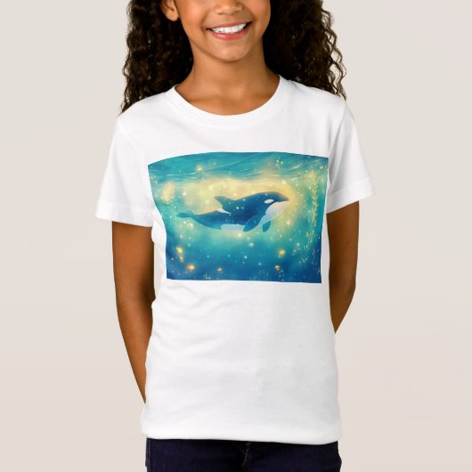 魅惑のシャチの水中冒険 Tシャツ (正面)