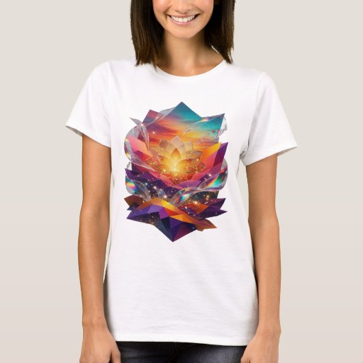魅惑のシルバー抽象アート ステートメントTシャツ v2 Tシャツ (正面)