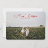 魅惑のスクリプト クリスマス 2024 ホリデー フォト カード (正面)