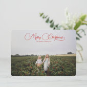 魅惑のスクリプト クリスマス 2024 ホリデー フォト カード (スタンド正面)