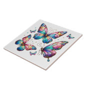 魅惑のステンドグラス蝶クラスター タイル (側面)