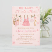 魅惑のスノーフレークベイビーシャワー ~あなたの女の子の赤ちゃんのために~ 招待状 (スタンド正面)