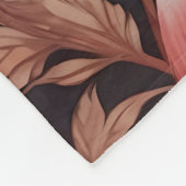 魅惑のタイガーピンクの花 フリースブランケット (角)