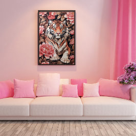 魅惑のタイガーピンクの花 ポスター