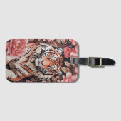 魅惑のタイガーピンクの花 ラゲッジタグ (正面横)