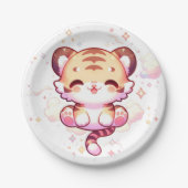 魅惑のタイガー赤ちゃんシャワー ペーパープレート (正面)