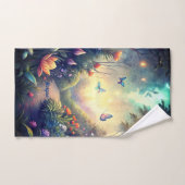 魅惑のトワイライトガーデン – 魔法の森のスポーツ ハンドタオル (ハンドタオル)