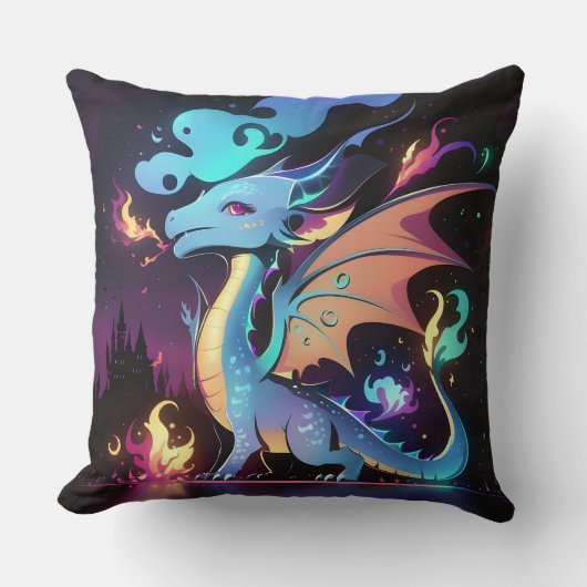 魅惑のドラゴンの火 クッション (正面)