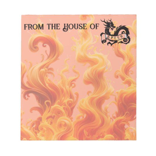 「魅惑のドラゴンはファンタジー愛好家のための文房具 ノートパッド (正面)