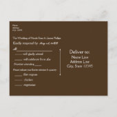 魅惑のナイトスカイ 星と葉のRSVP インビテーションポストカード (裏面)