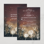 魅惑のナイトスカイ 星と葉のRSVP 出欠カード (正面/裏面)