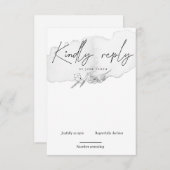 魅惑のネイチャー縦型招待状カード 出欠カード (正面/裏面)