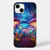 魅惑のネオンマッシュルームの森 - 魔法の輝くF Case-Mate iPhoneケース (裏面)