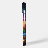 魅惑のネオンマッシュルームの森 - 魔法の輝くF Case-Mate iPhoneケース (裏面 / 左)