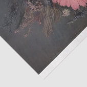 魅惑のノワール – ゴシック様式の花女神のデコページ 薄葉紙 (詳細)