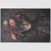 魅惑のノワール – ゴシック様式の花女神のデコページ 薄葉紙 (正面)