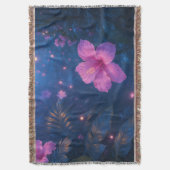 魅惑のハイビスカスドリームスケープ スローブランケット (正面縦)
