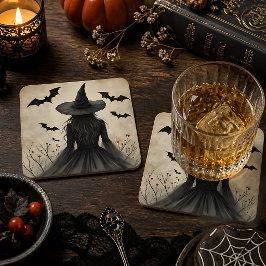 魅惑のハロウィン魔女 スクエアペーパーコースター