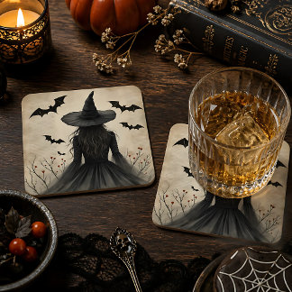 魅惑のハロウィン魔女 スクエアペーパーコースター