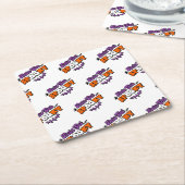 魅惑のハロウィーンの設定を取得不気味 スクエアペーパーコースター (アングル)