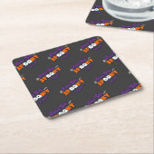 魅惑のハロウィーンの設定を取得不気味 スクエアペーパーコースター (アングル)