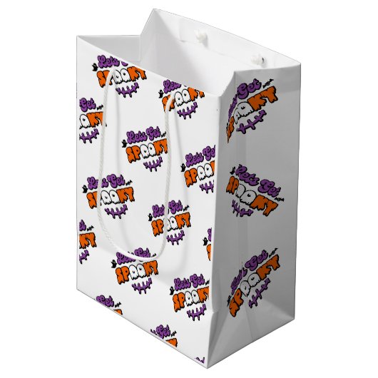 魅惑のハロウィーンの設定を取得不気味 ミディアムペーパーバッグ (正面アングル)