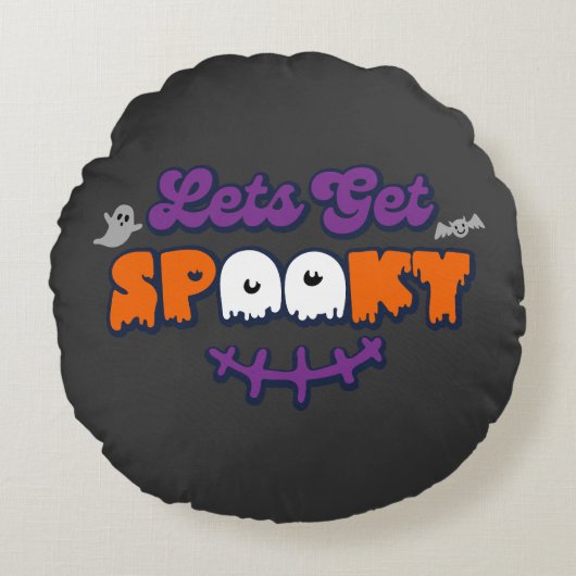 魅惑のハロウィーンの設定を取得不気味 ラウンドクッション (正面)