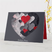 魅惑のハート カード (黄色い花)