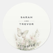 魅惑のバタフライガーデン ラウンドシール (正面)