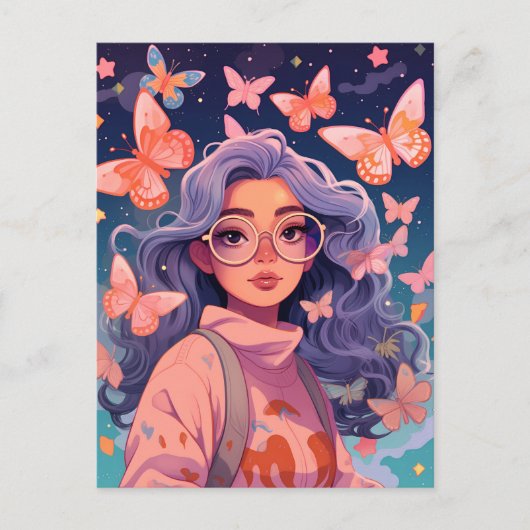 魅惑のバタフライドリームハガキ ポストカード (正面)